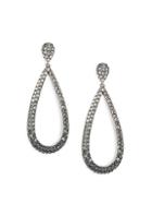 Adriana Orsini White-rhodium Crystal Teardrop Drop Earrings