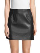 French Connection Brishen Faux Leather Mini Skirt