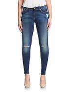 7 For All Mankind Gwenevere Distressed Ankle Skinny Jeans