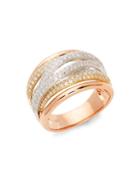 Effy 14k Tri-tone & Diamond Ring