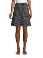 Saks Fifth Avenue Geometric-print Cotton Blend A-line Skirt