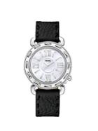 Fendi Selleria Mother-of-pearl & Leather Strap Analog Watch