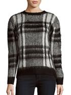 Clich Plaid Crewneck Sweater
