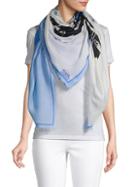 Karl Lagerfeld Graphic Frayed Scarf