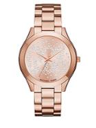 Michael Kors Slim 3591 Runway Rose Goldtone Stainless Steel Bracelet Watch