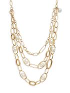 Ippolita 18k Yellow Gold & 10mm Round Pearl Chain Layered Necklace