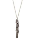 Valentino Garavani Silvertone Long Pendant Necklace