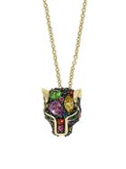 Effy 14k Yellow Gold & Multi-stone Panther Pendant Necklace