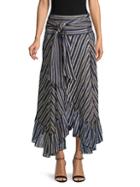 Free People Giselle Striped Flounce Skirt