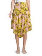 Marissa Webb Floral Stretch Asymmetrical Skirt