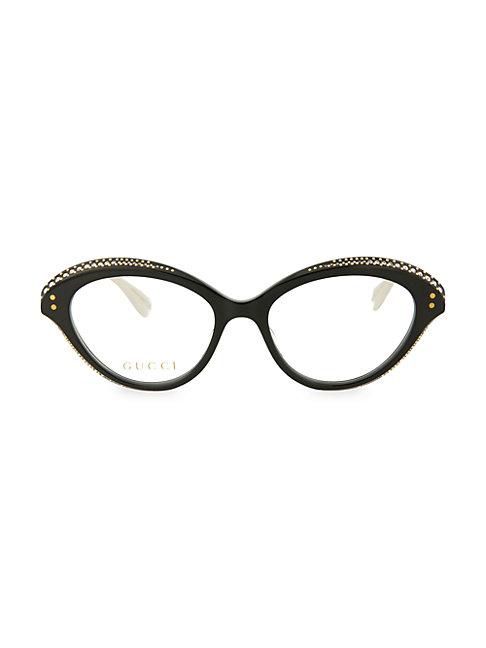 Gucci 51mm Novelty Cat Eye Optical Glasses