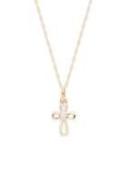 Saks Fifth Avenue Made In Italy 14k Yellow Gold & Diamond Cross Pendant Necklace