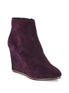 Salvatore Ferragamo Chain-trimmed Suede Wedge Ankle Boots
