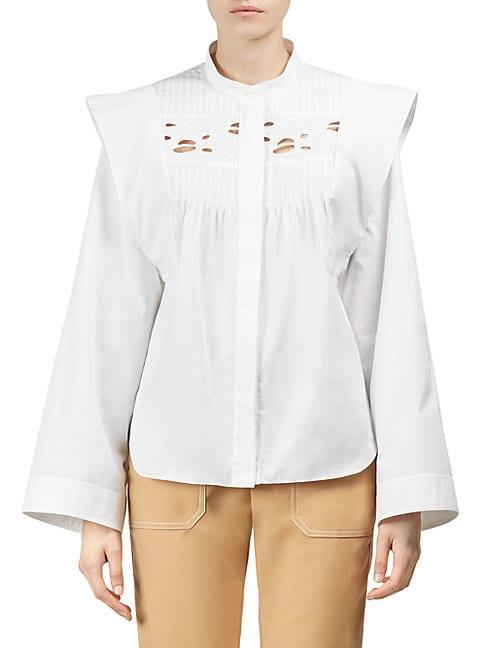 Chlo Embroidered Poplin Blouse