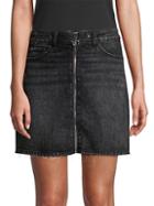 Paige Jeans Aideen Zip-front Denim Mini Skirt