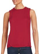 Romeo & Juliet Couture Solid Crewneck Sleeveless Top
