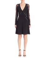 Elie Saab Perforated Knit Fit-and-flare Dress