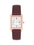 Bruno Magli Rose Goldtone Stainless Steel & Leather-strap Watch