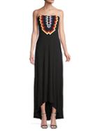 Ramy Brook Dillon Embroidered Strapless Maxi Dress
