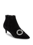 Charles David Adora Crystal Buckle Ankle Boots