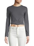 Monrow Twisted Front Cropped Top