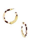 Sterling Forever 14k Goldplated & Resin Hoop Earrings