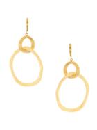 Rivka Friedman 18k Goldplated Wavy Interlock Hoop Drop Earrings