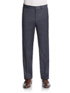 Theory Tick Weave Wool-blend Trousers