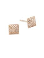 Ef Collection Mini Pyramid Diamond Stud Earrings