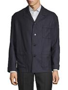 Valentino Pinstriped Buttoned Sportcoat