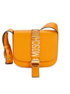 Moschino Logo Leather Flap Shoulder Bag