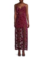 For Love & Lemons Floral Sheer Maxi Dress