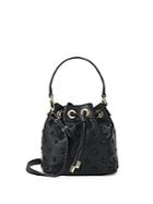 Milly Embossed Leather Bucket Bag