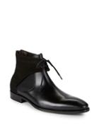 Mezlan 18686 Tie Front Leather Chelsea Boots