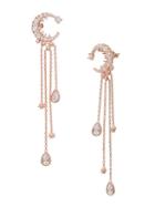 Gabi Rielle Rose Gold Celestial Moon Drop Earrings