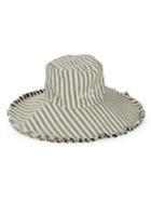 Karl Lagerfeld Paris Striped Chambray Floppy Hat
