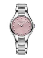 Raymond Weil Noemia Pink Dial Diamond-accented Stainless Steel Bracelet Watch