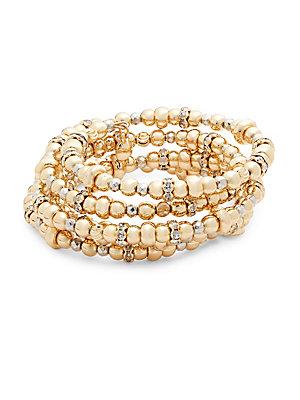 Saks Fifth Avenue Crystal Beaded Wrap Bracelet