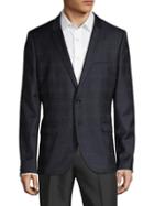 Saks Fifth Avenue Made In Italy Standard-fit Plaid Wool & Silk-blend Sportcoat