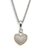 Effy Goldplated Sterling Silver & 0.21 Tcw Diamond Heart Pendant Necklace