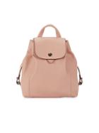 Longchamp Mini Le Pliage Cuir Leather Drawstring Backpack