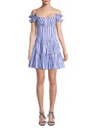 Caroline Constas Striped Mini Fit-&-flare Dress