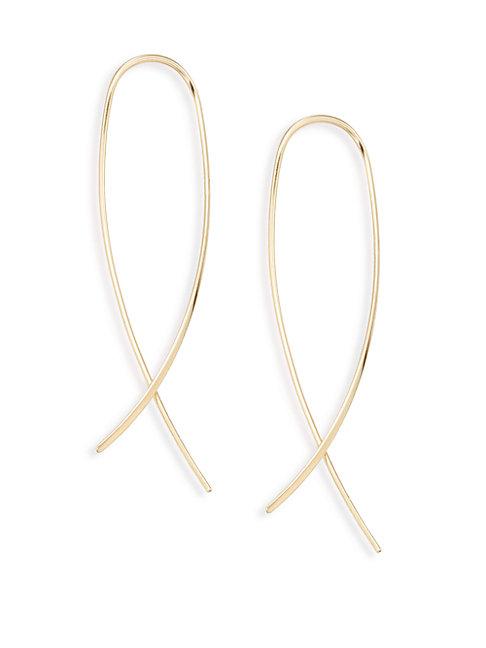Saks Fifth Avenue 14k Yellow Gold Crossover Earrings