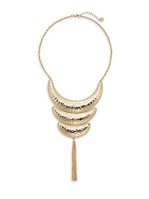 Jules Smith Hammered Tassel Collar Necklace
