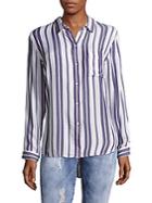 Rails Aly Striped High-low Shirt
