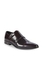 Versace Collection Patent Leather Monk Strap Shoes