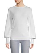 Cashmere Saks Fifth Avenue Bishop-sleeve Sweater