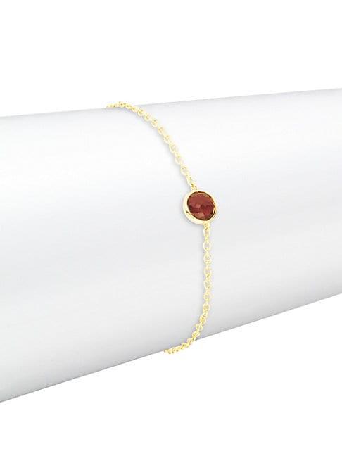 Ippolita 18k Gold & Garnet Chain Bracelet
