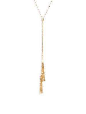 Saks Fifth Avenue 14k Yellow Gold Tassel Lariat Necklace