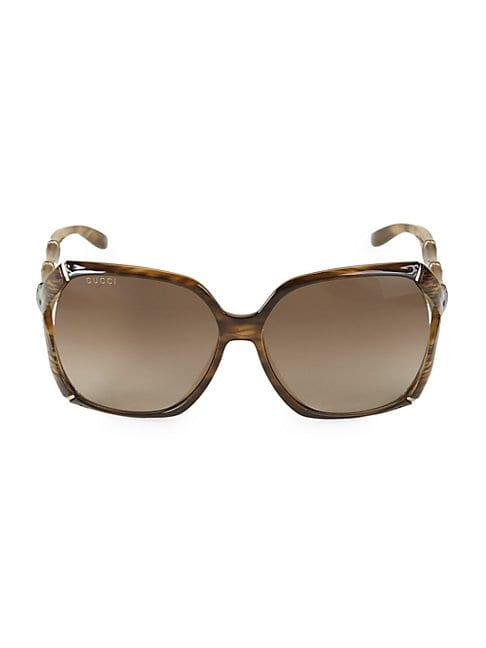 Gucci 58mm Oversized Square Sunglasses